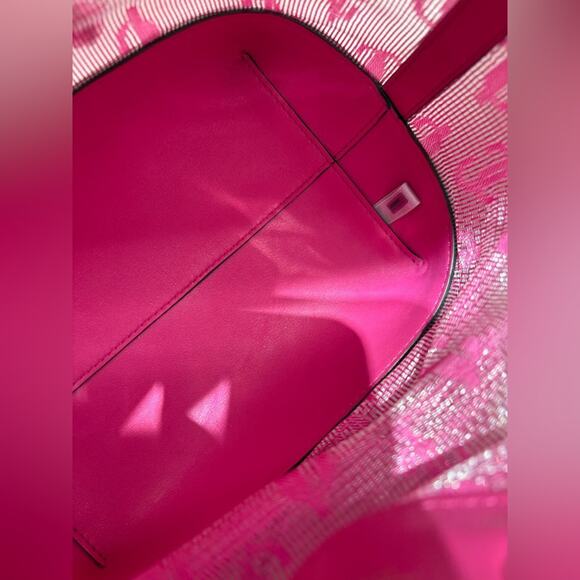 Jimmy Choo Juno Mesh & Leather Bucket Bag - Picture 8 of 8